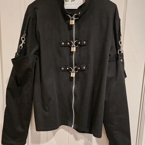 Lip Service Black Utility Jacket with Silver Hardware